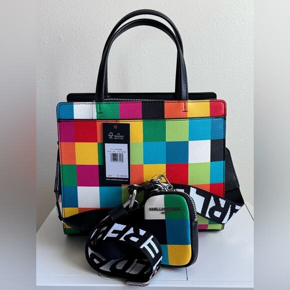 NWT- Karl Lagerfeld - Paris Maybelle Multicolor With Pouch - Picture 2 of 5